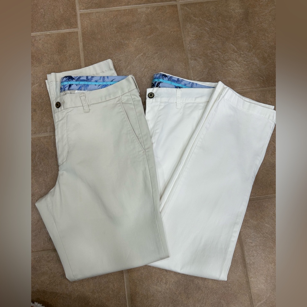 2 pair bundle Tommy Bahama Men’s pants 
White/Off White**